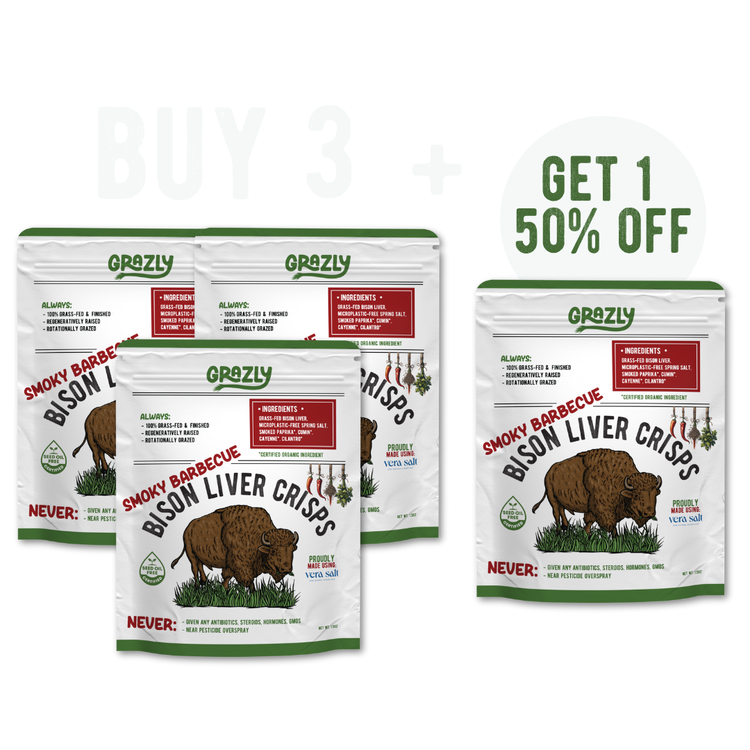 Bison Liver Crisps - 100% Grass-Fed/Finished - My American Goods