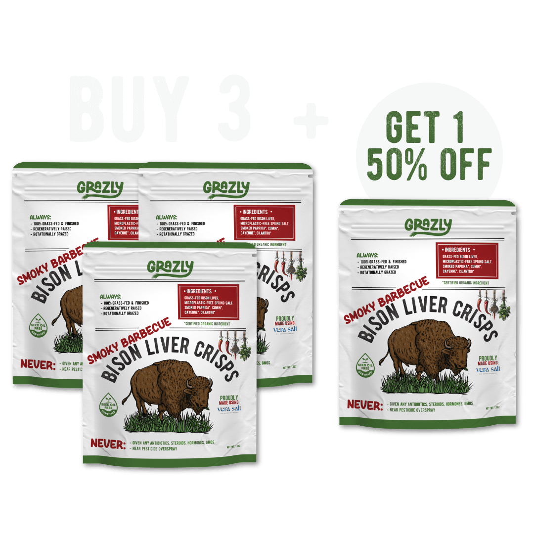 Bison Liver Crisps - 100% Grass-Fed/Finished - My American Goods