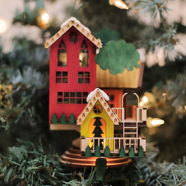 Old World Christmas 5 X 3.25 X 3.75 / 80054 Christmas Tree House Ornament