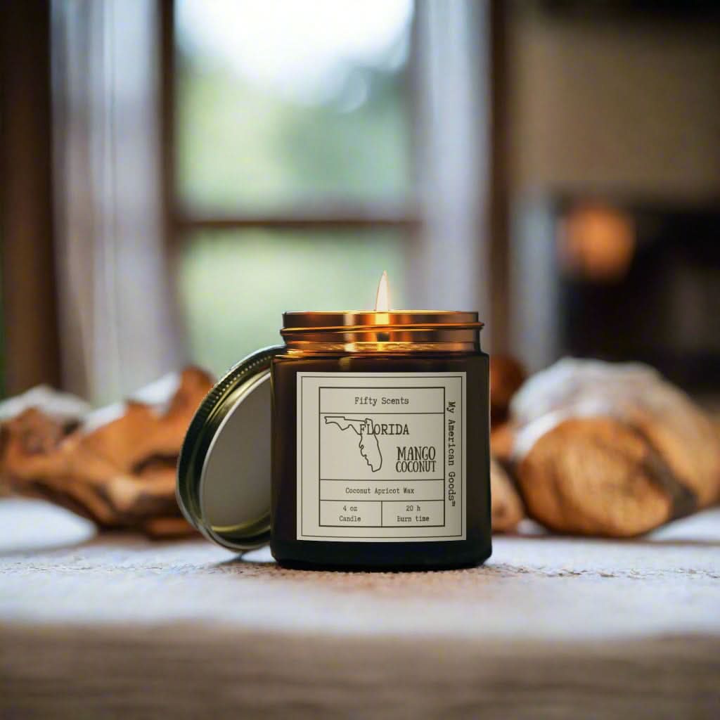 Florida Mango Coconut Scented Candle - Aromatic Home Decor - My American Goods