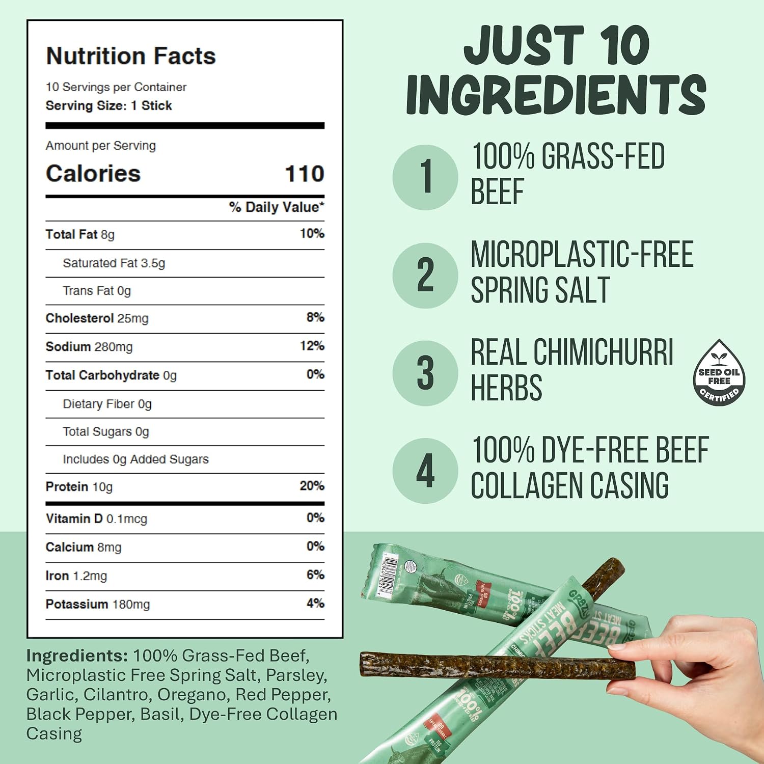 Chimichurri Beef Meat Sticks
