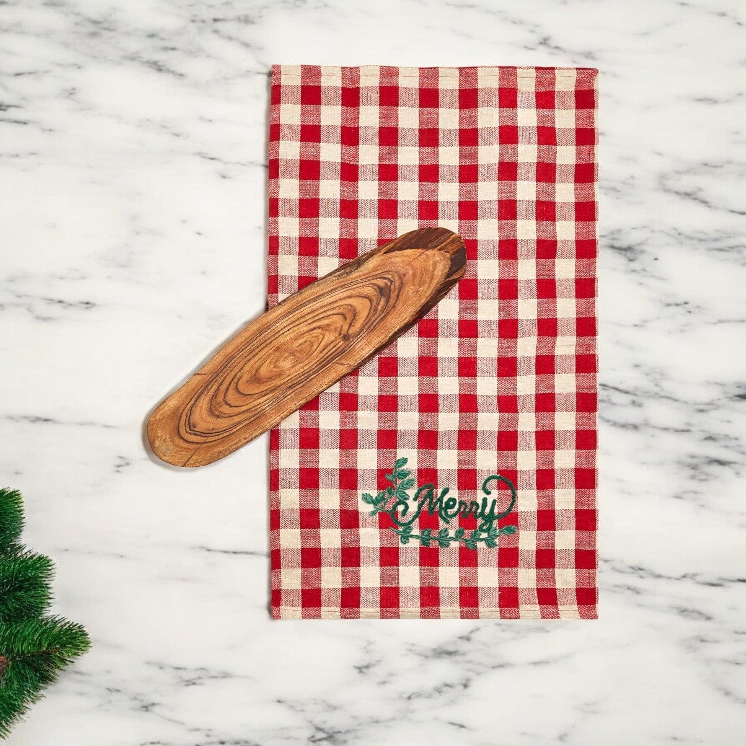Gia Roma Dish Towel Holiday Charcuterie & Tartan Towel Set