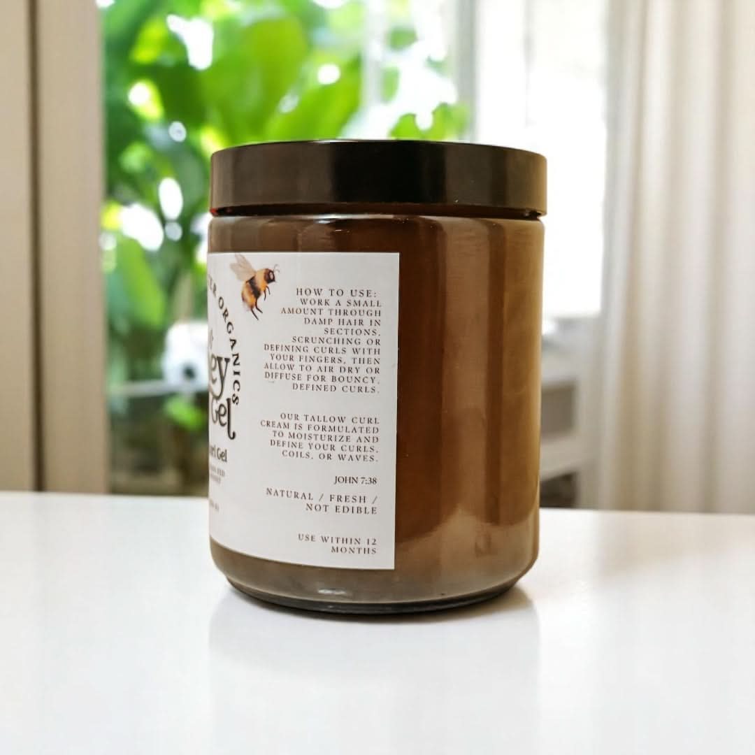 Tallow Honey Curl Gel with 100% Grass Fed Tallow (Medium to Strong Hold) - My American Goods