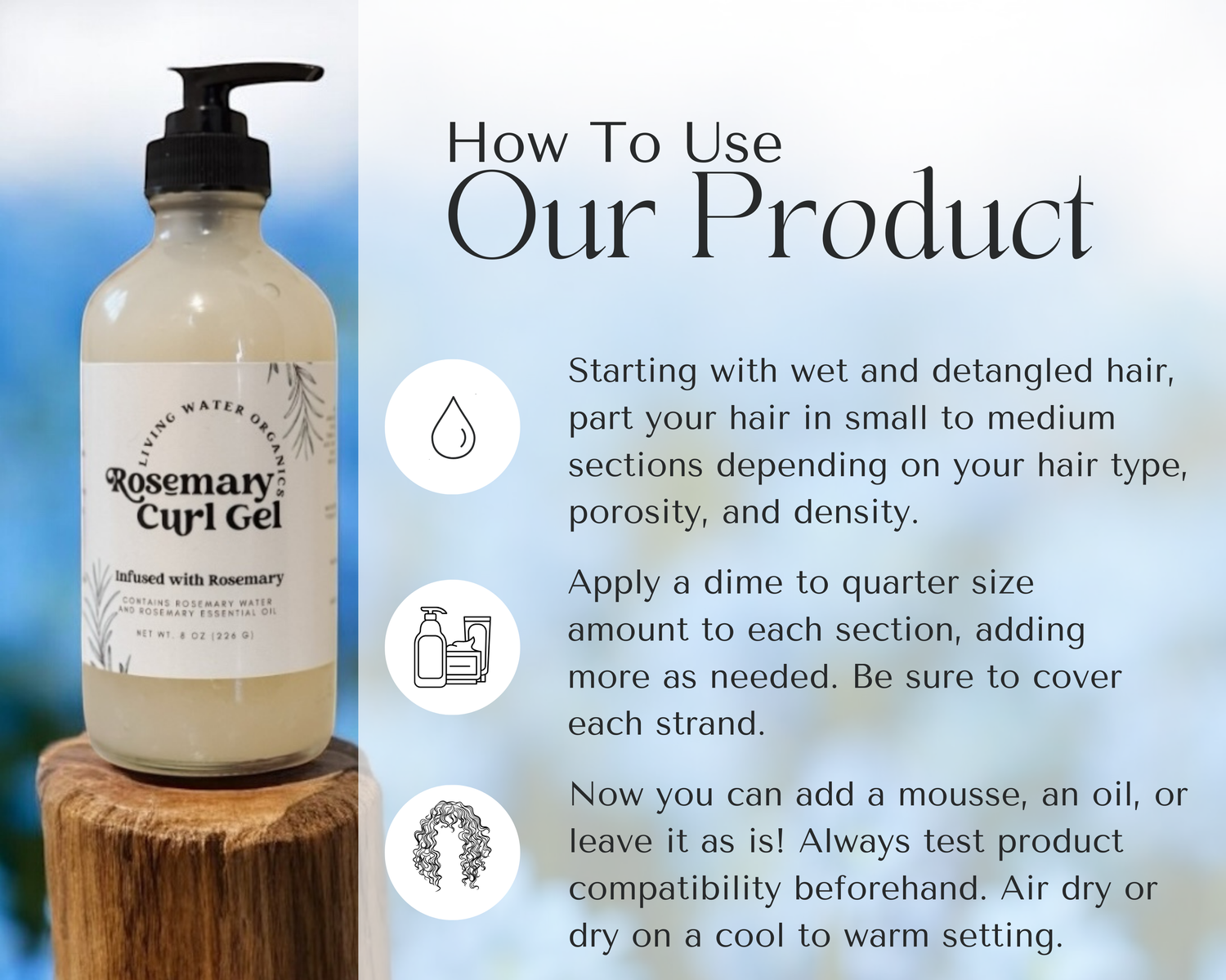 Rosemary Curl Gel (Medium Hold) - My American Goods