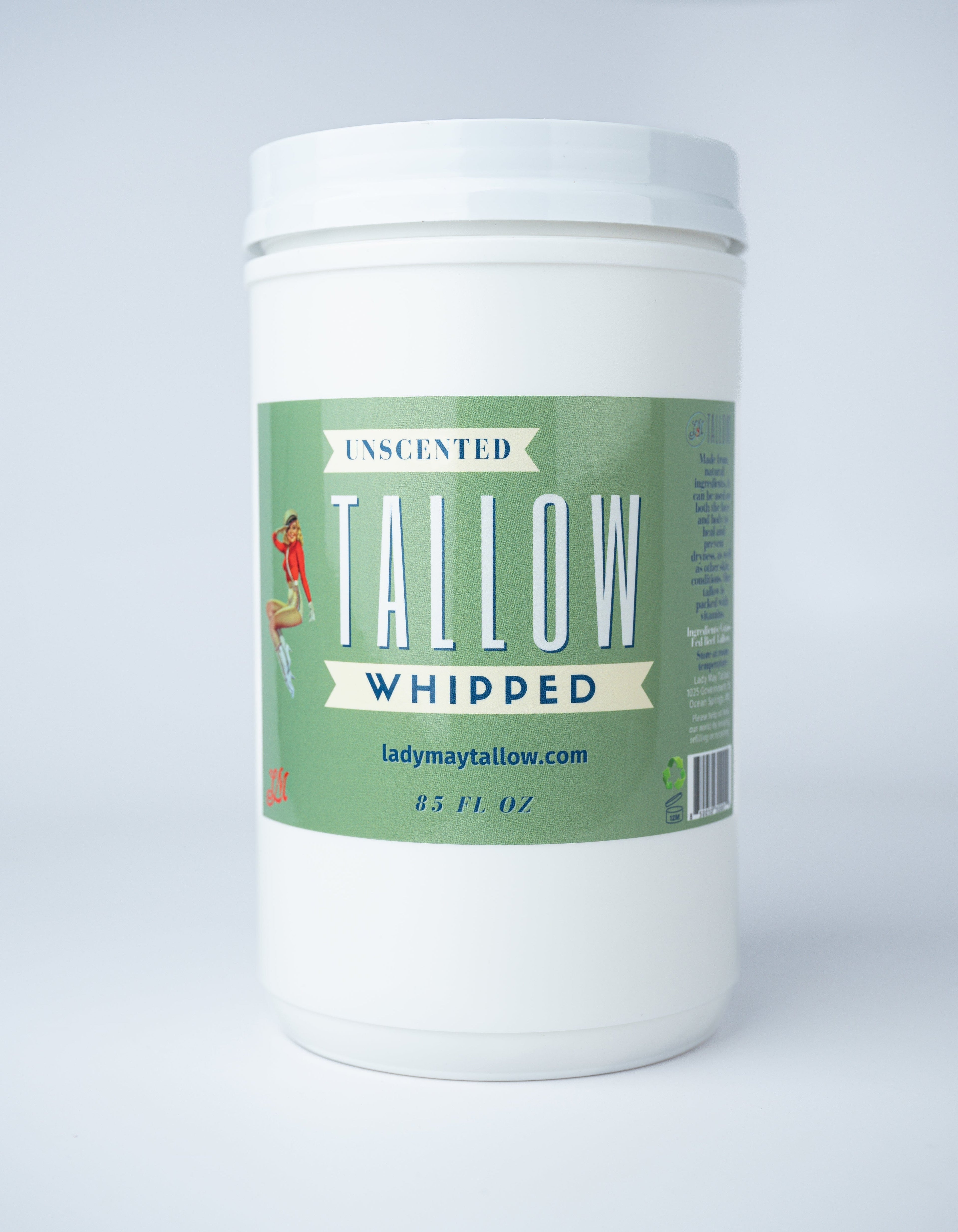 Unscented Whipped Tallow | All Natural Moisturizer Size 2oz-85oz - My American Goods