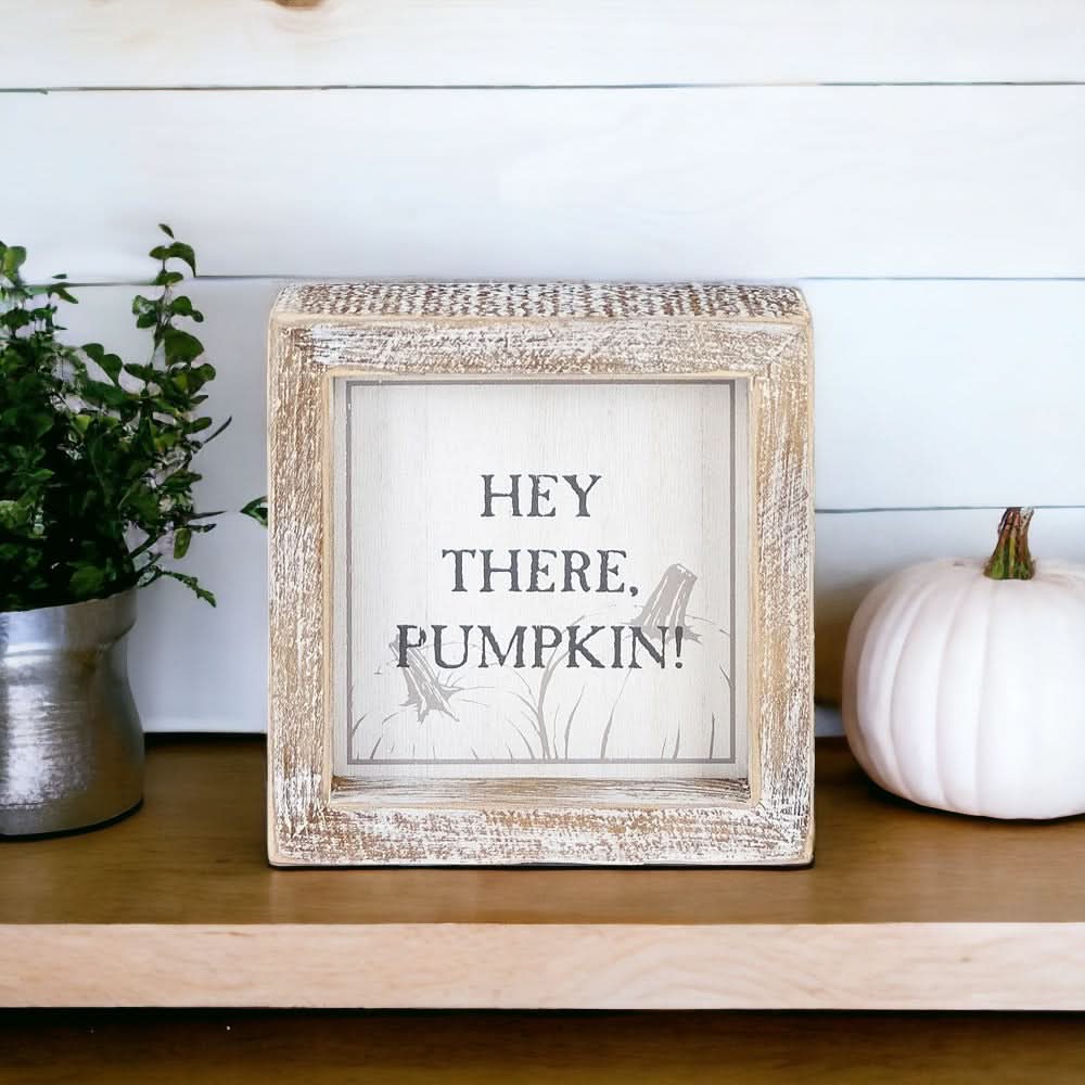 Gia Roma Halloween Sign Pumpkin + Spooky | Double-Sided