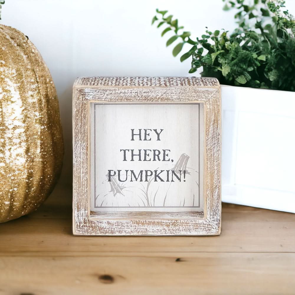 Gia Roma Halloween Sign Pumpkin + Spooky | Double-Sided