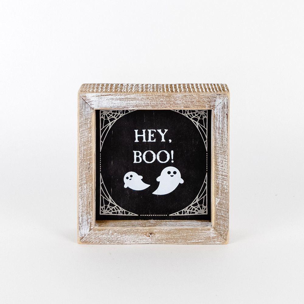Gia Roma Halloween Sign Hey Boo + Cuddle | Double-Sided