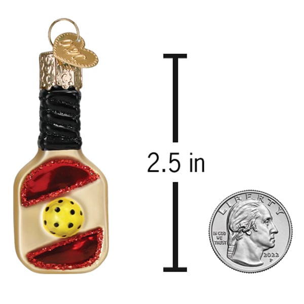 Old World Christmas 2.5 X 1 X 0.75 / 88509 Mini Pickleball Paddle Ornament