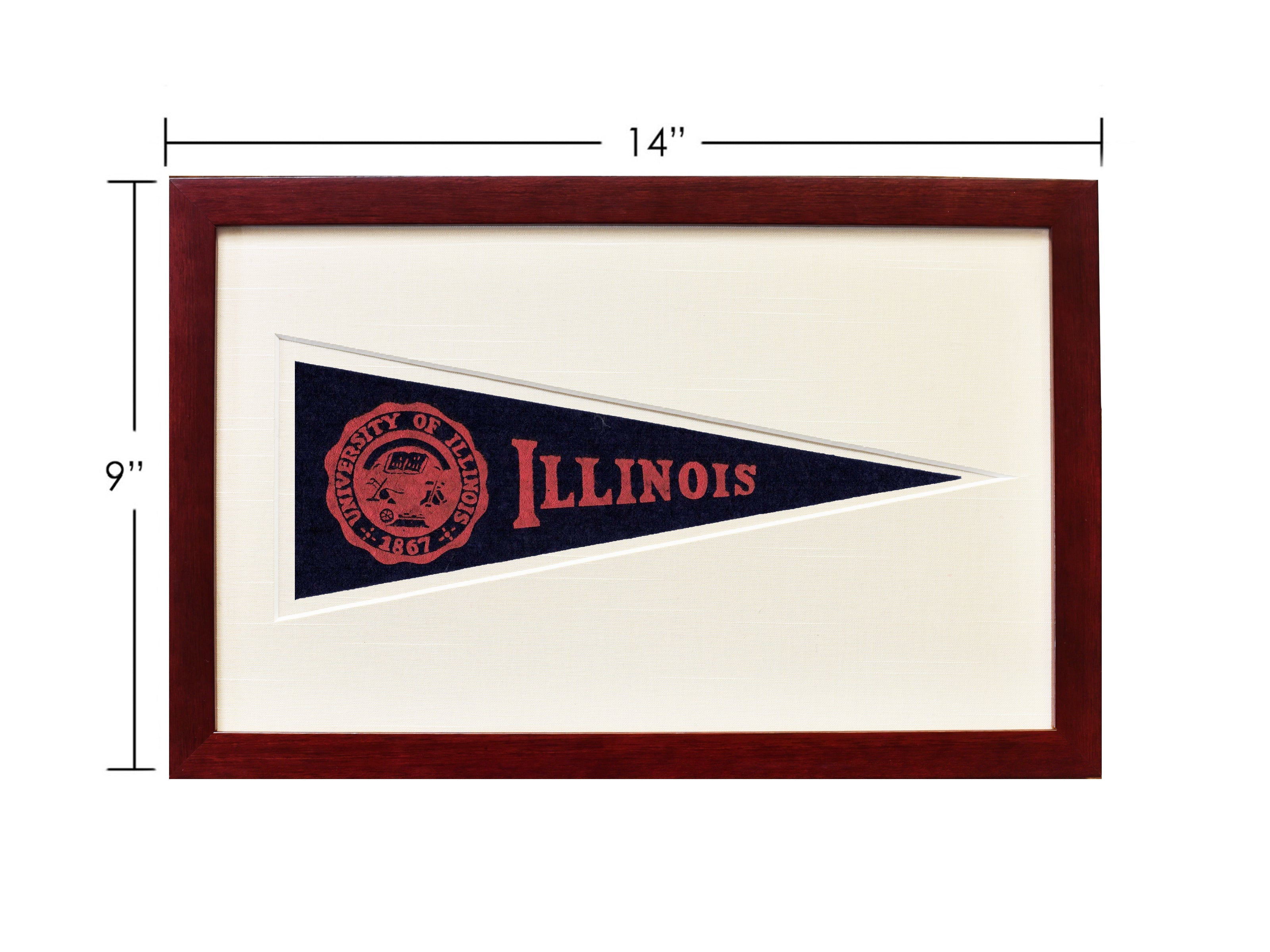 Vintage University of Illinois Hormel Pennant