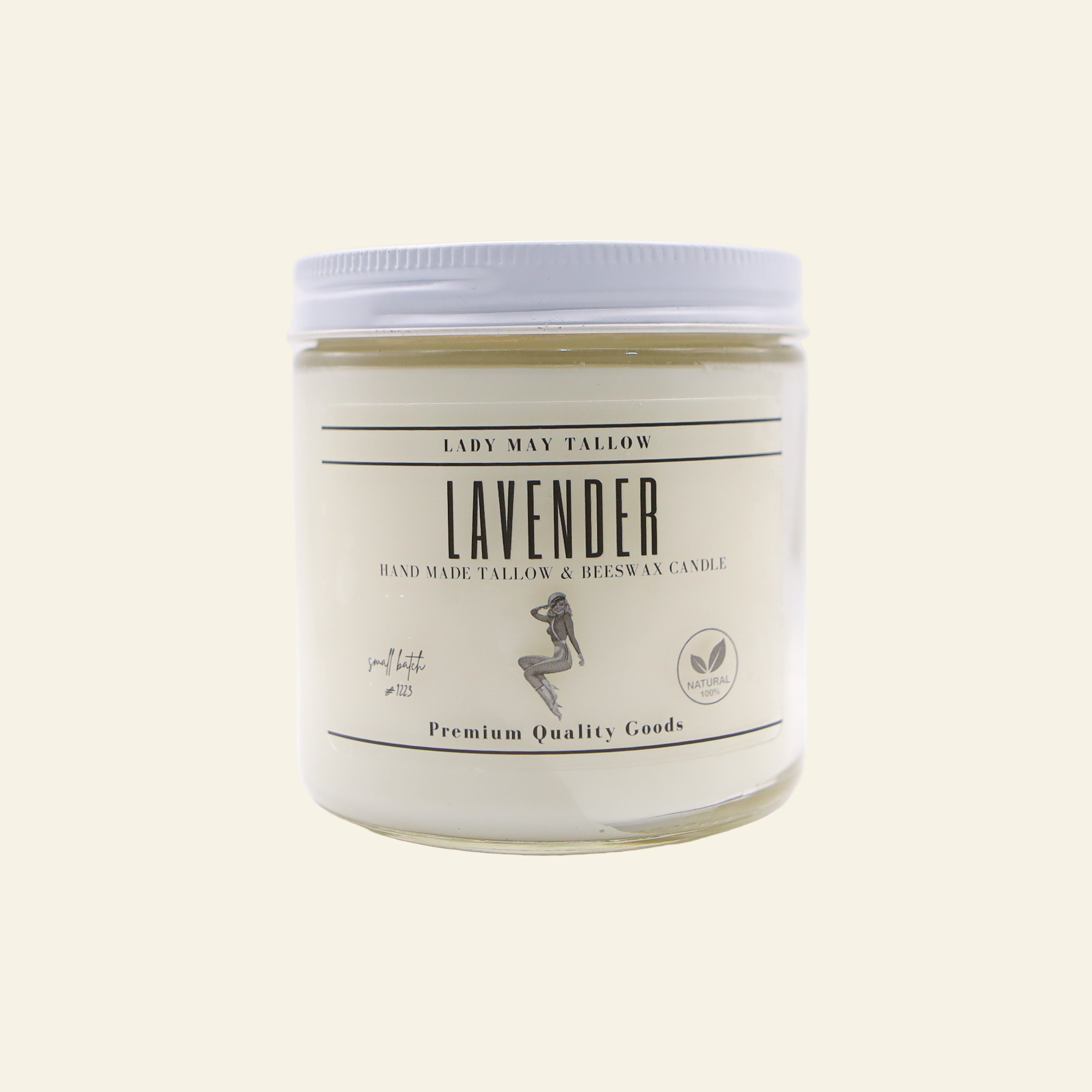 Lavender Tallow & Beeswax Candle | All Natural, Non-Toxic, Clean Burning