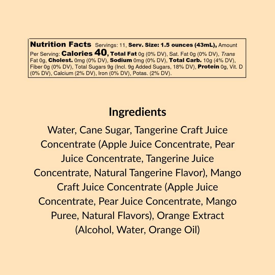 Wood Stove Kitchen Tangerine & Mango Drink Syrup, 16 fl oz