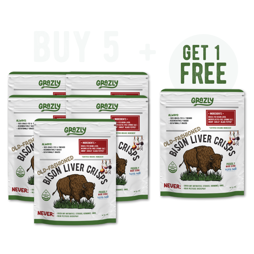 Bison Liver Crisps - 100% Grass-Fed/Finished - My American Goods