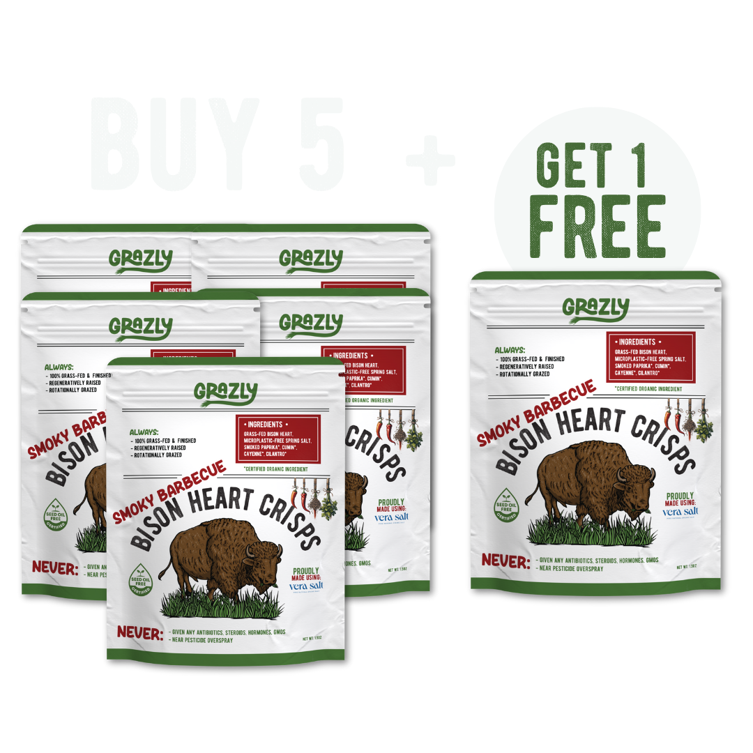 Bison Heart Crisps - 100% Grass-Fed/Finished - My American Goods