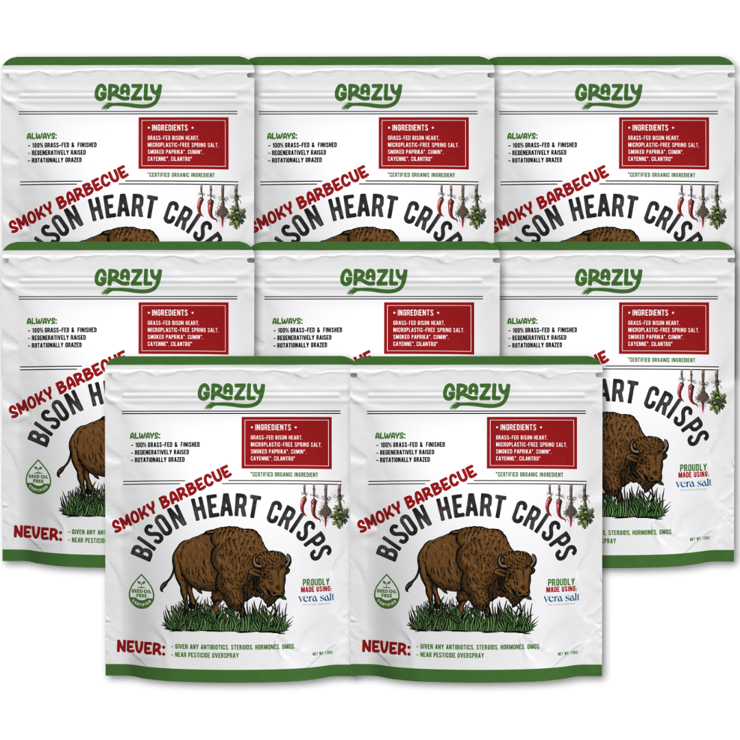 Bison Heart Crisps - 100% Grass-Fed/Finished - My American Goods