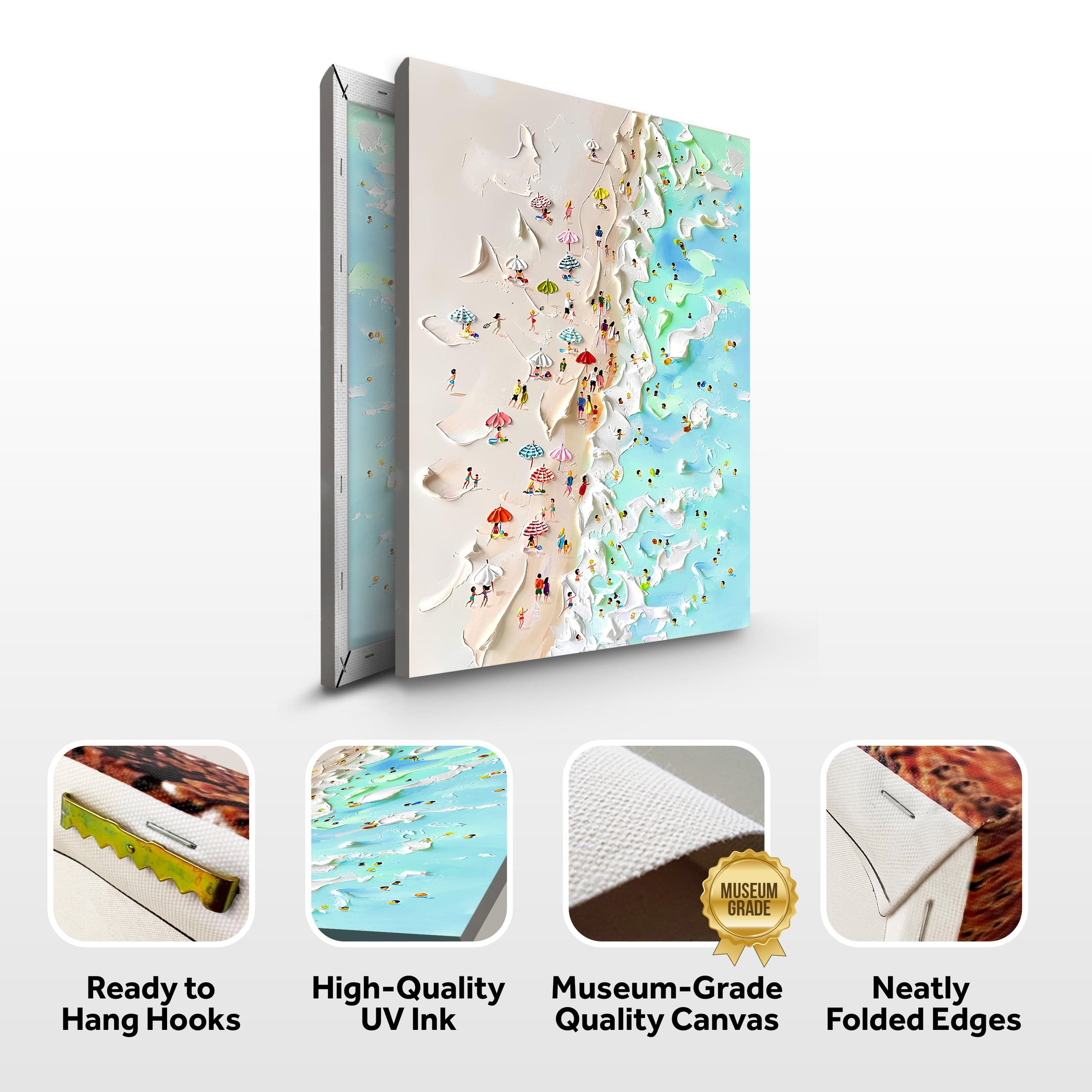 Tailored Canvases Canvas Beachfront Painting Coastal Wall Art