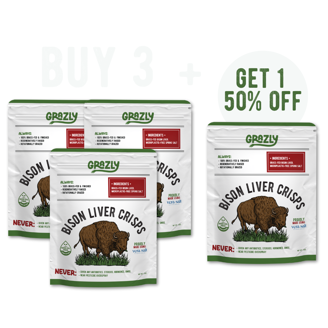 Bison Liver Crisps - 100% Grass-Fed/Finished - My American Goods