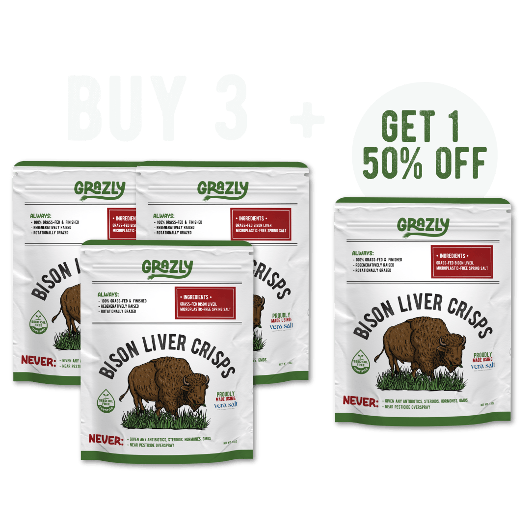 Bison Liver Crisps - 100% Grass-Fed/Finished - My American Goods