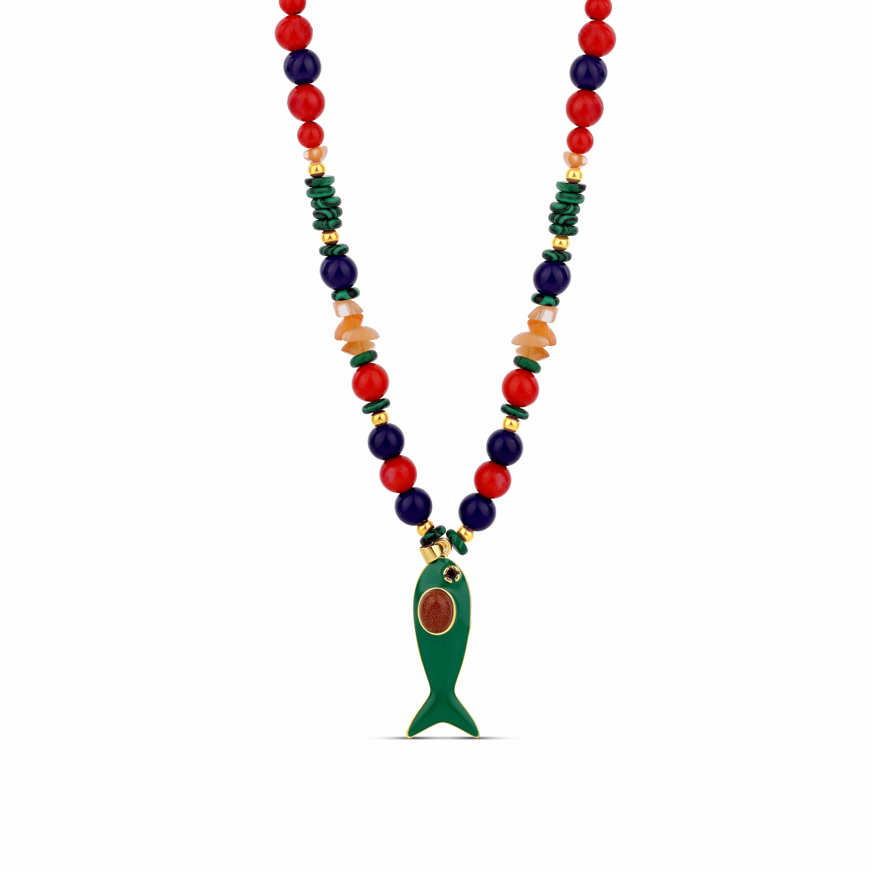 Hannah B by Hannah Bender Coastal Dreams Fish Beaded Necklace
