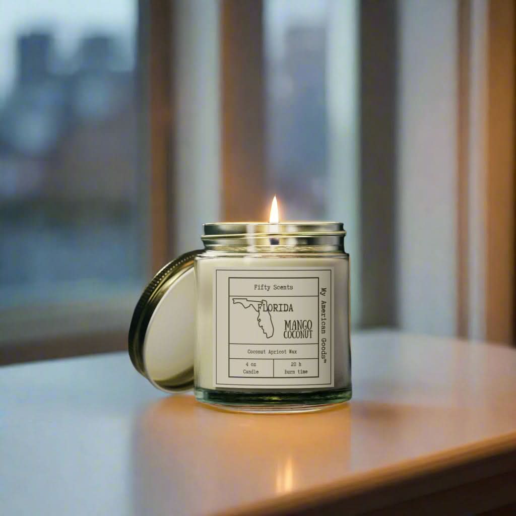 Florida Mango Coconut Scented Candle - Aromatic Home Decor - My American Goods