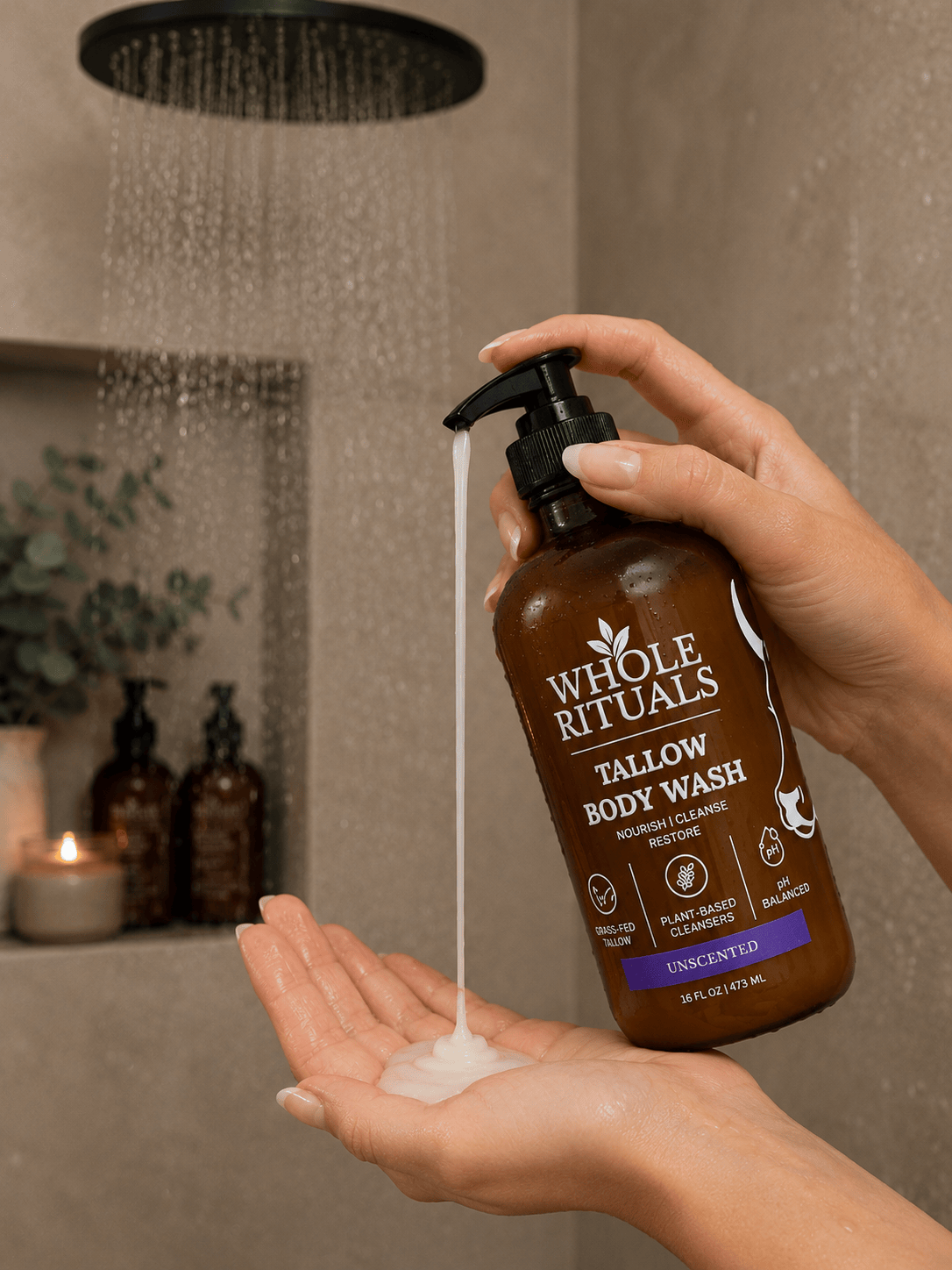 Whole Rituals Body Wash Unscented Tallow Body Wash – 16 oz