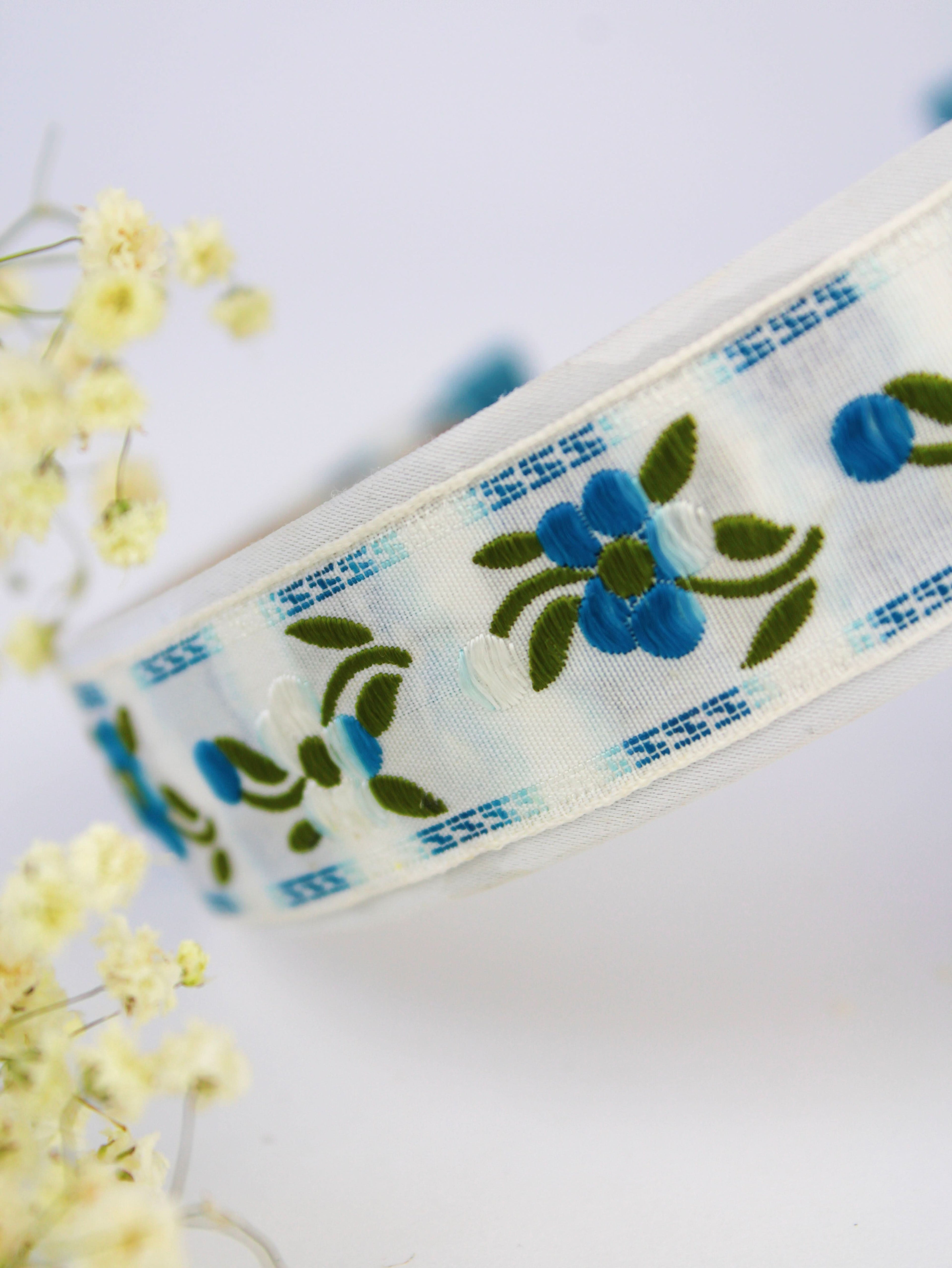 Blue Clematis Floral Headband - My American Goods