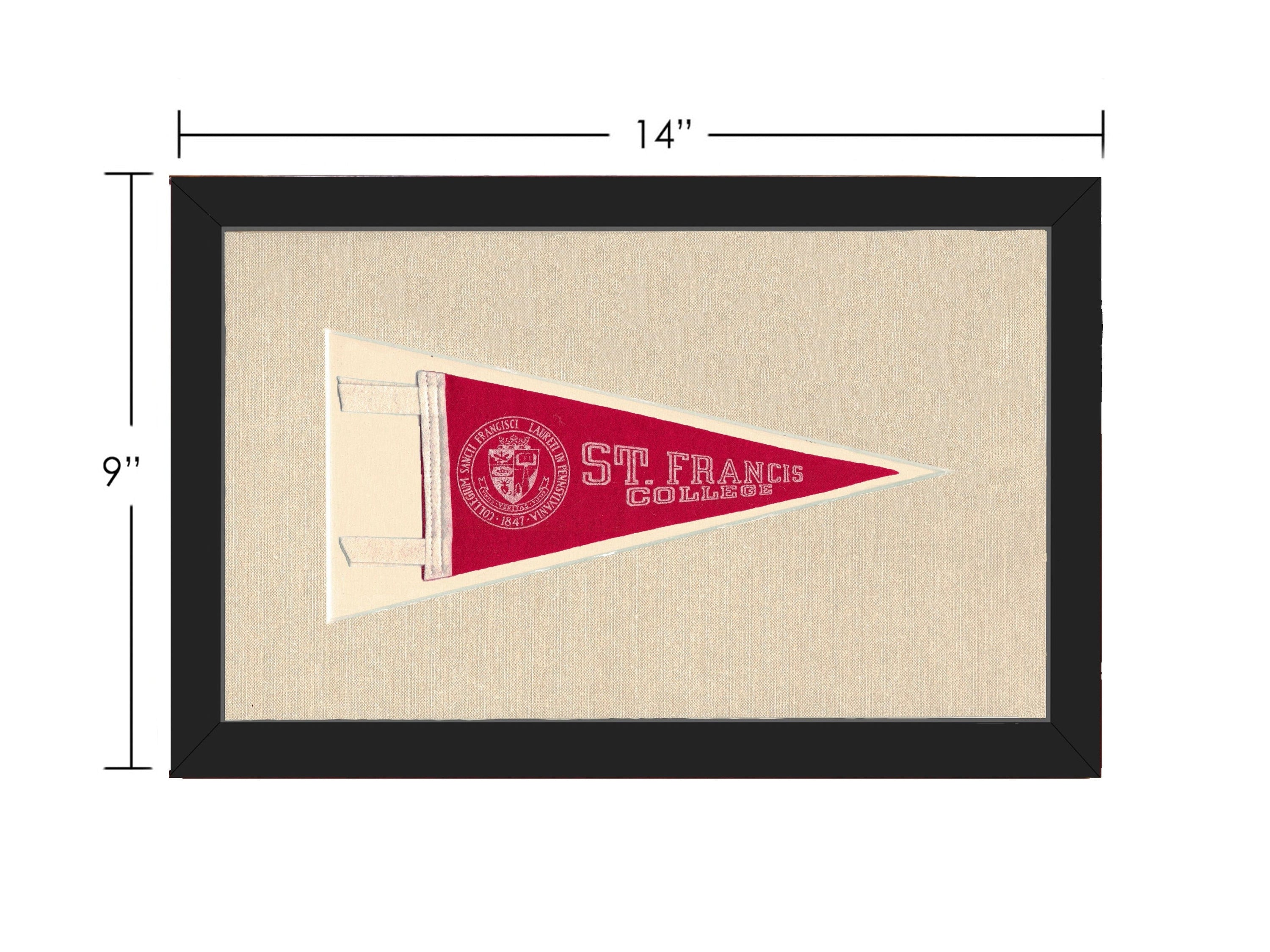 Americana Memories Vintage Pennants and Memorabilia Vintage St Francis College Pennant
