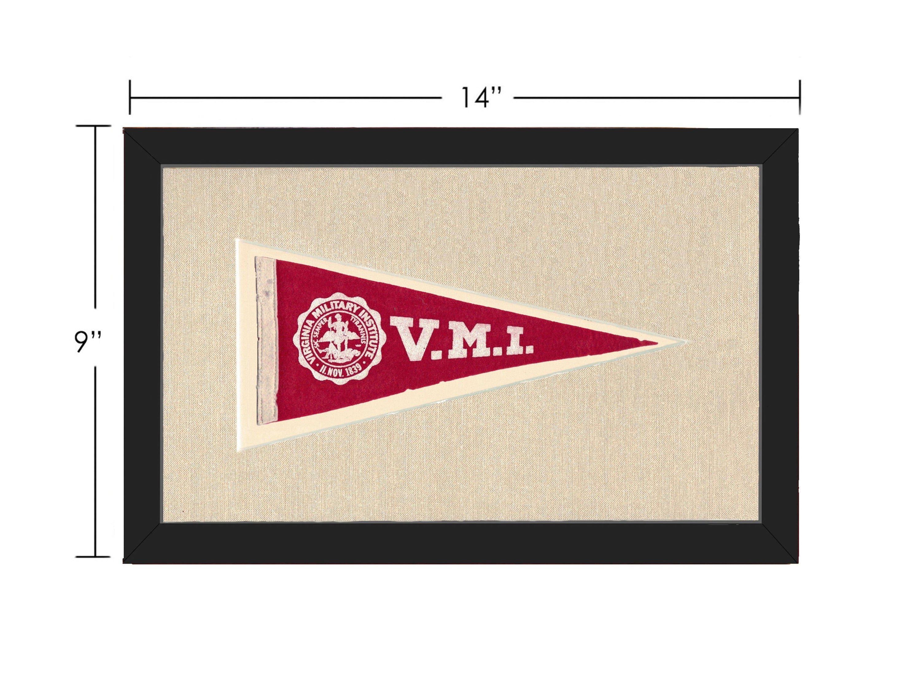 Americana Memories Vintage Pennants and Memorabilia Vintage Virginia Military Institute Pennant
