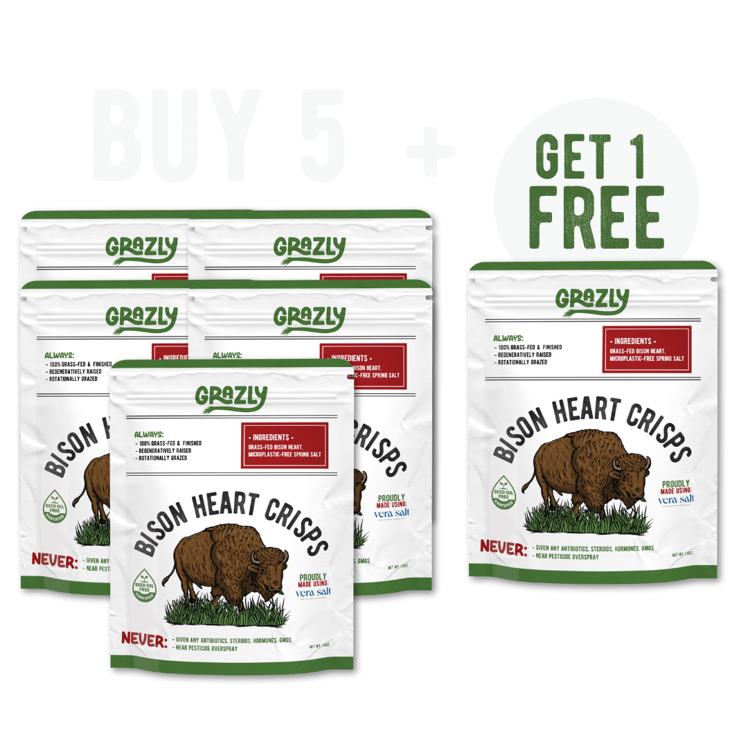 Bison Heart Crisps - 100% Grass-Fed/Finished - My American Goods