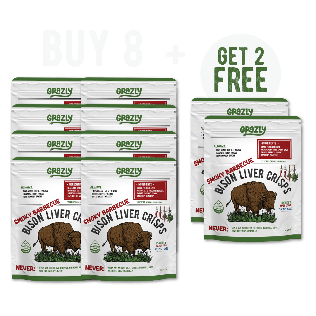 Bison Liver Crisps - 100% Grass-Fed/Finished - My American Goods