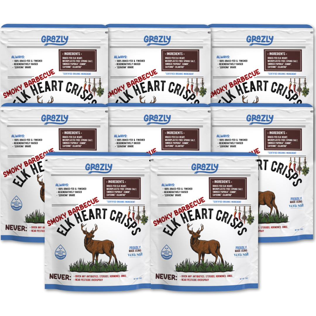 Elk Heart Crisps - 100% Grass-Fed/Finished - My American Goods