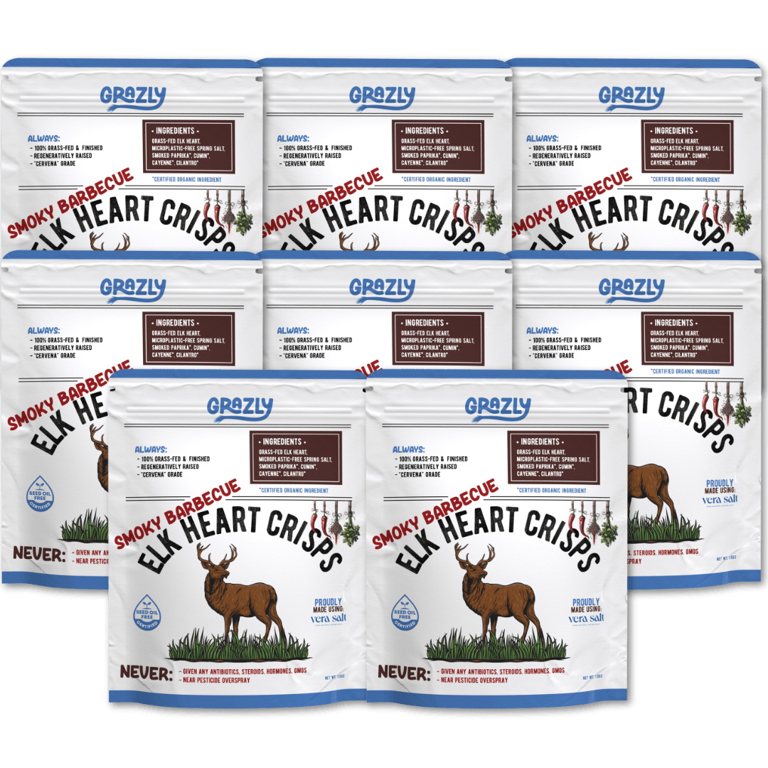 Elk Heart Crisps - 100% Grass-Fed/Finished - My American Goods