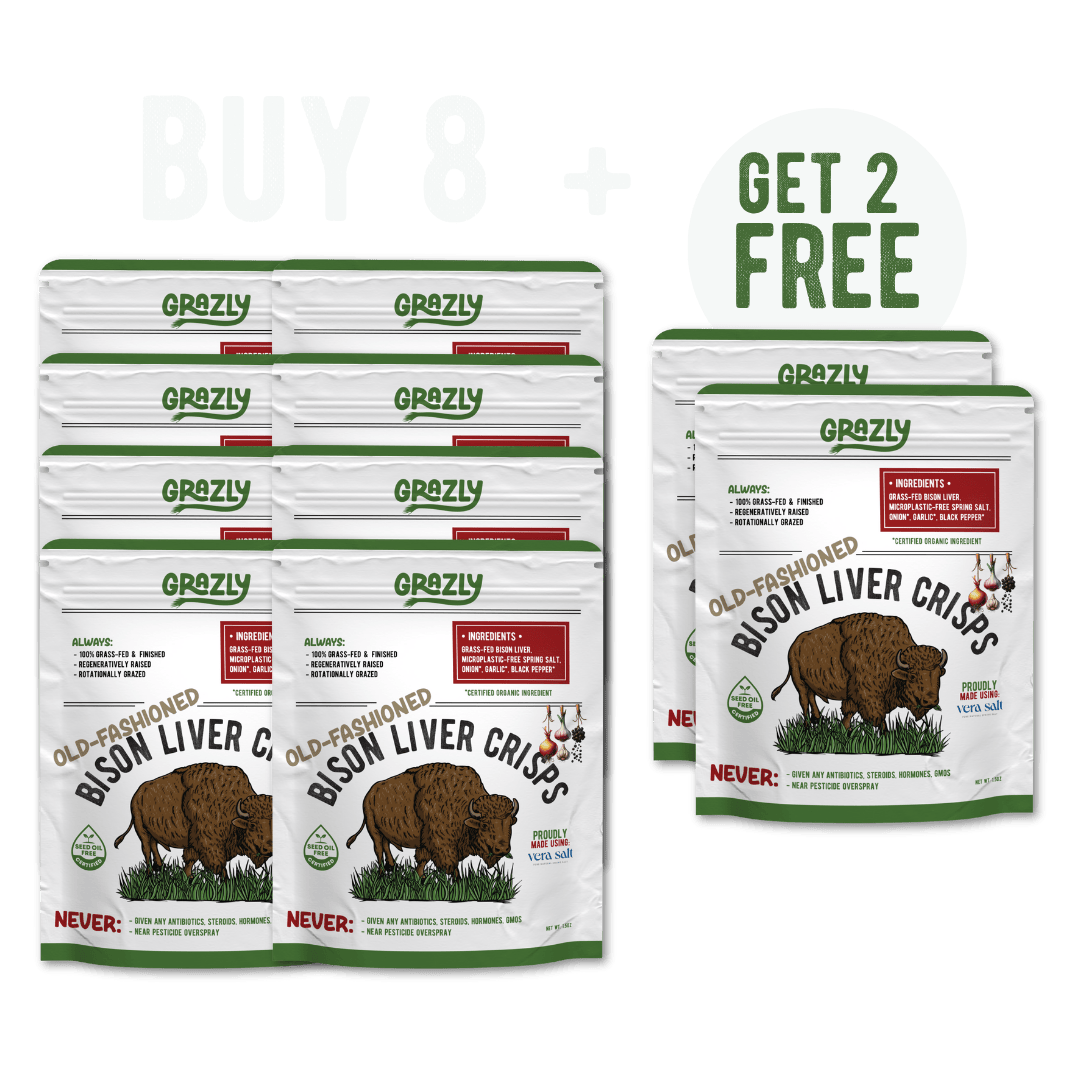 Bison Liver Crisps - 100% Grass-Fed/Finished - My American Goods