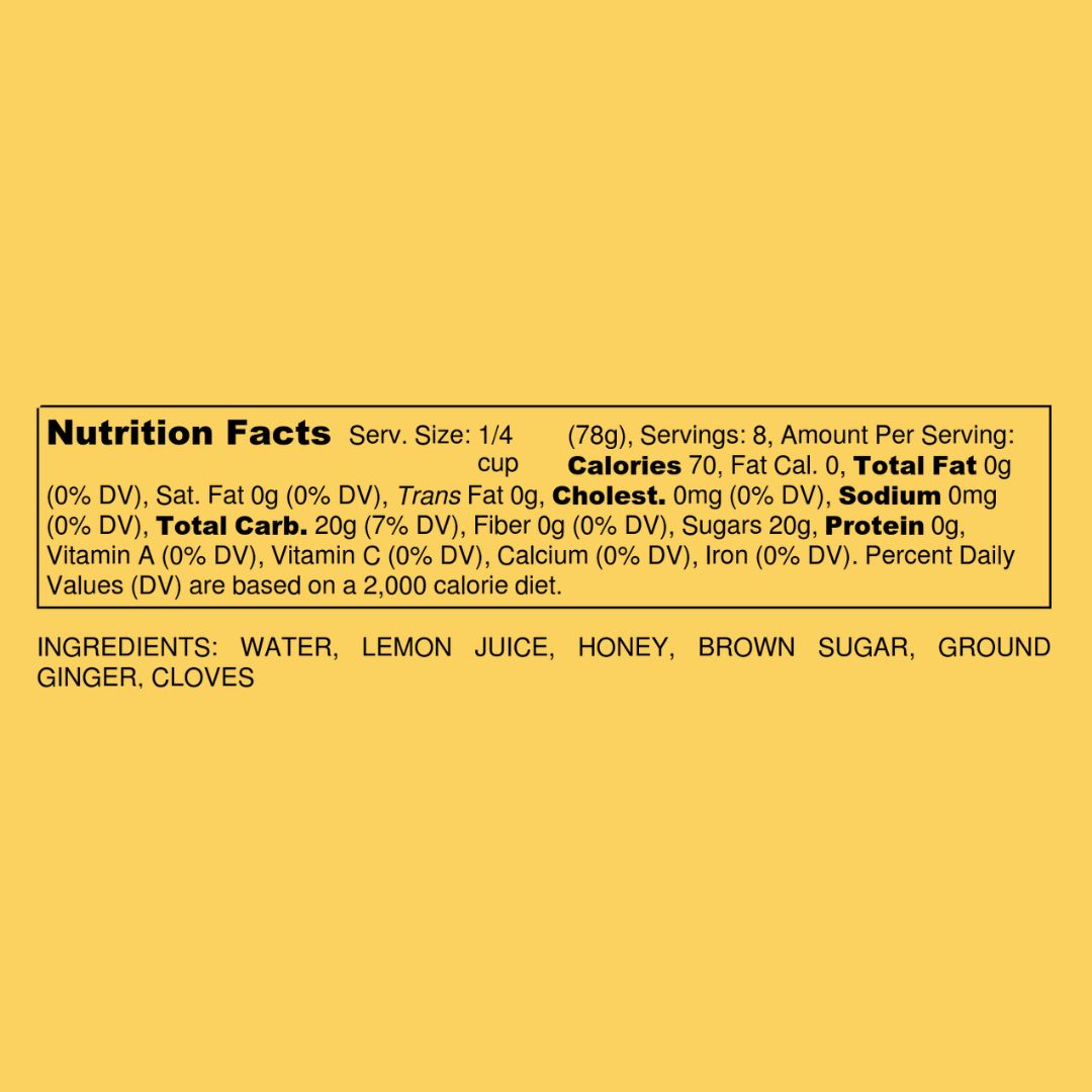 Hot Toddy Mix (Honey, Lemon & Ginger), 16oz - My American Goods