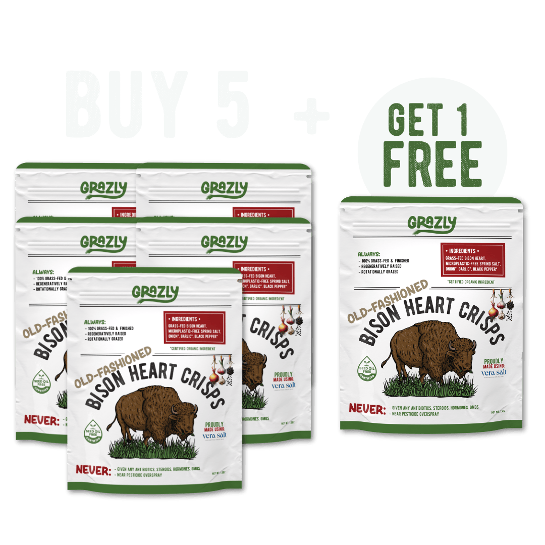 Bison Heart Crisps - 100% Grass-Fed/Finished - My American Goods