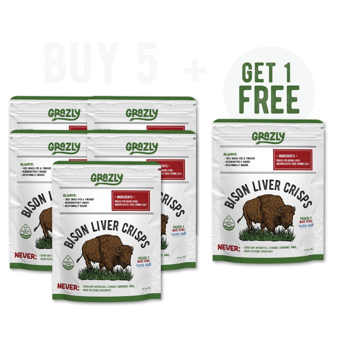 Bison Liver Crisps - 100% Grass-Fed/Finished - My American Goods