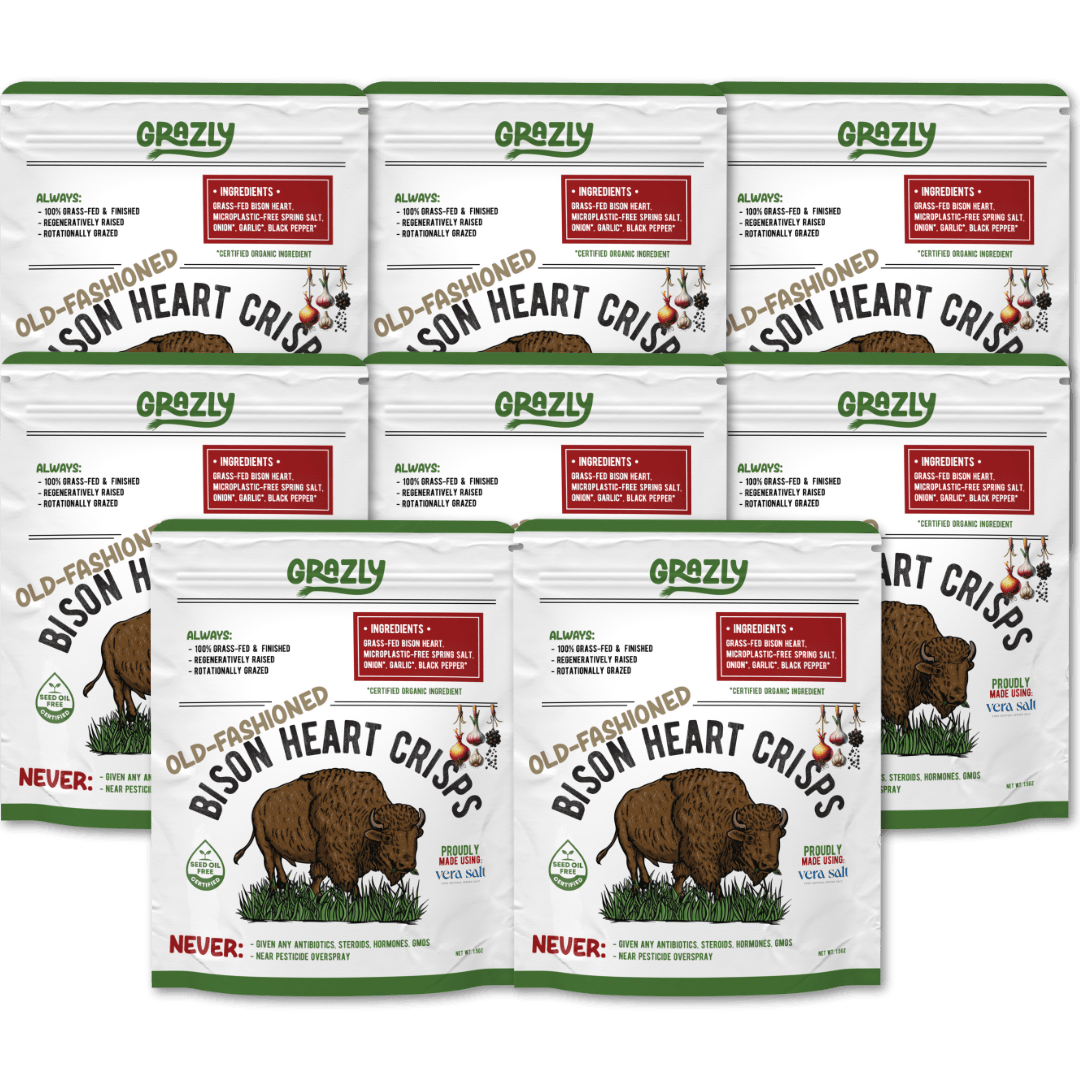Bison Heart Crisps - 100% Grass-Fed/Finished - My American Goods