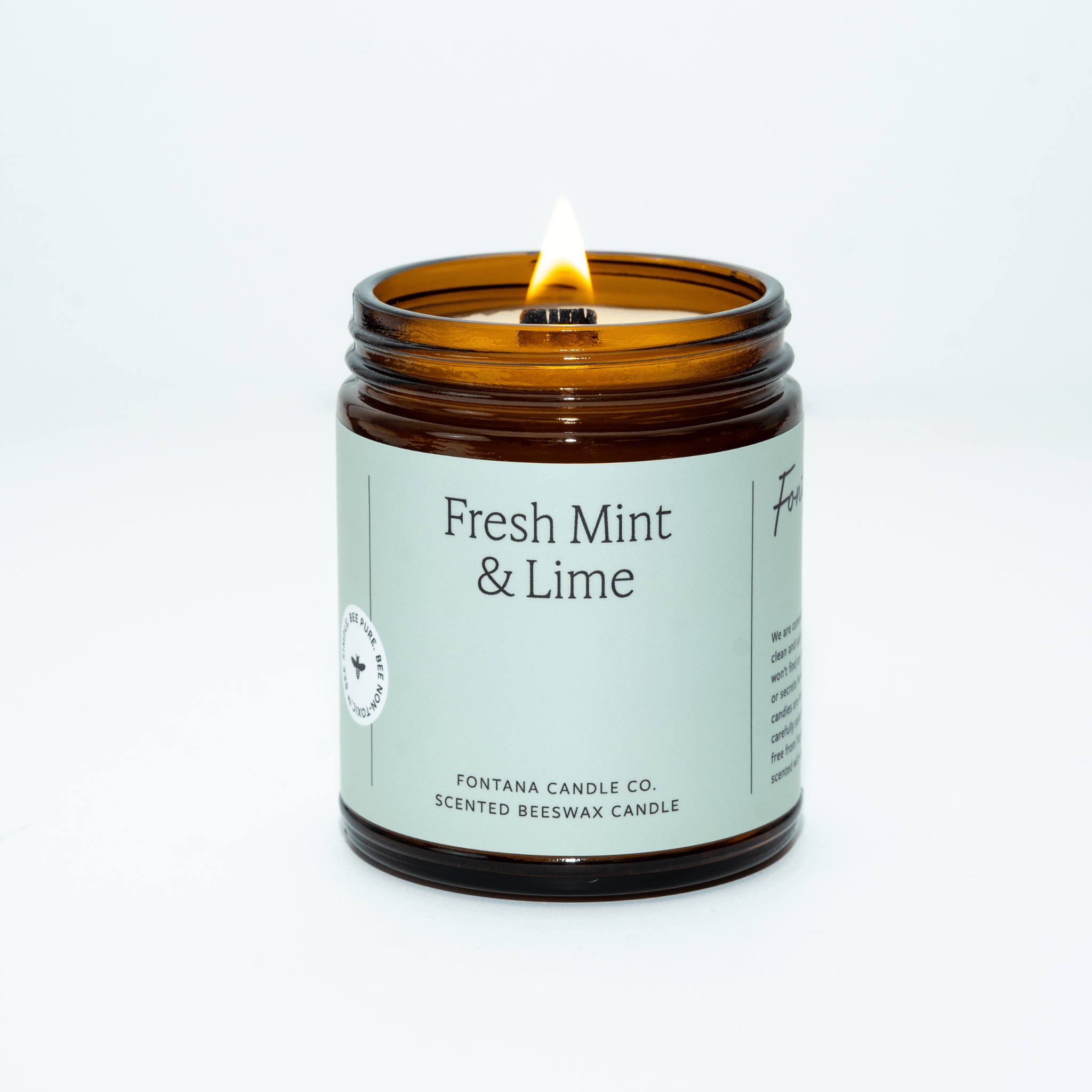 Fontana Candle Co Candles 9 oz Straight Sided Jar Fresh Mint & Lime Jar Candle