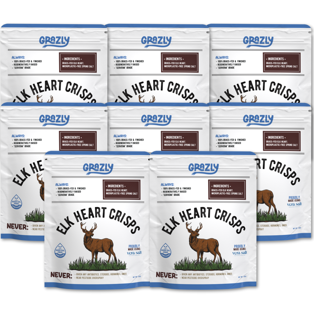 Elk Heart Crisps - 100% Grass-Fed/Finished - My American Goods