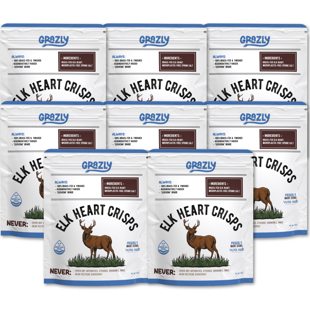 Elk Heart Crisps - 100% Grass-Fed/Finished - My American Goods