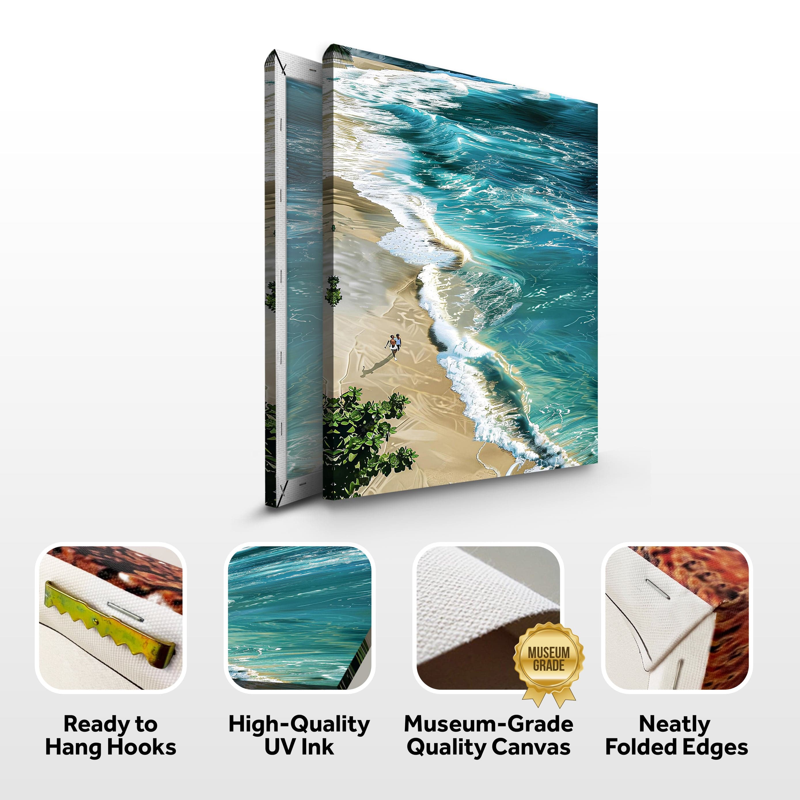 Tailored Canvases Canvas Beachfront Painting Coastal Wall Art II