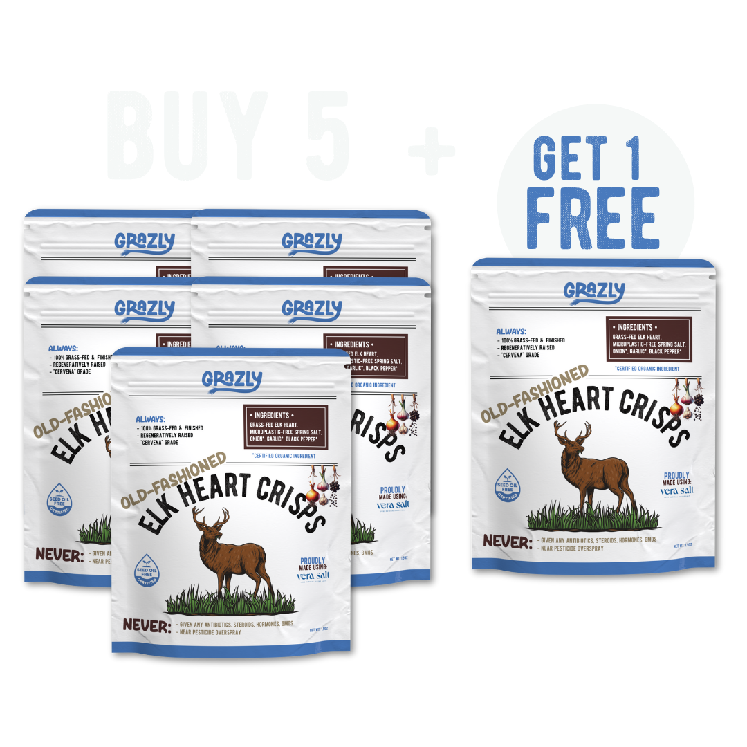 Elk Heart Crisps - 100% Grass-Fed/Finished - My American Goods