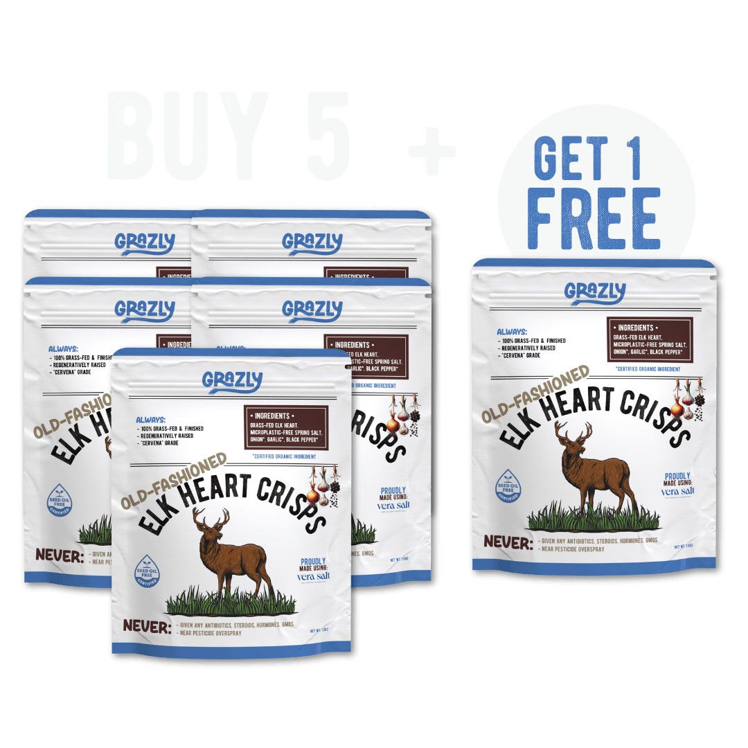 Elk Heart Crisps - 100% Grass-Fed/Finished - My American Goods