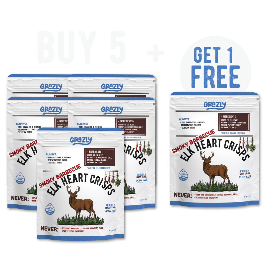 Elk Heart Crisps - 100% Grass-Fed/Finished - My American Goods