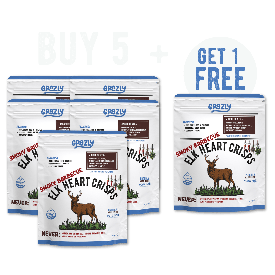 Elk Heart Crisps - 100% Grass-Fed/Finished - My American Goods