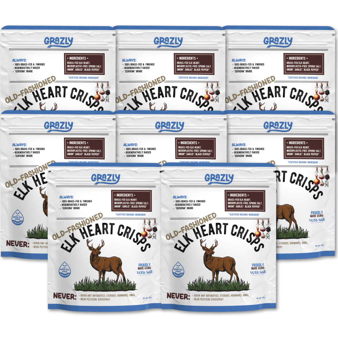 Elk Heart Crisps - 100% Grass-Fed/Finished - My American Goods