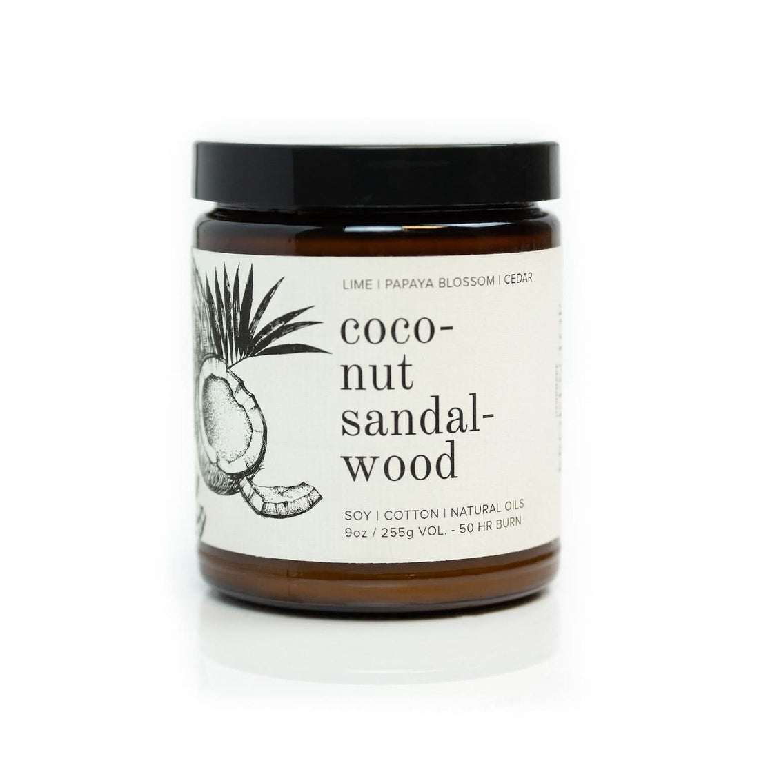 Coconut Sandalwood Soy Candle - My American Goods