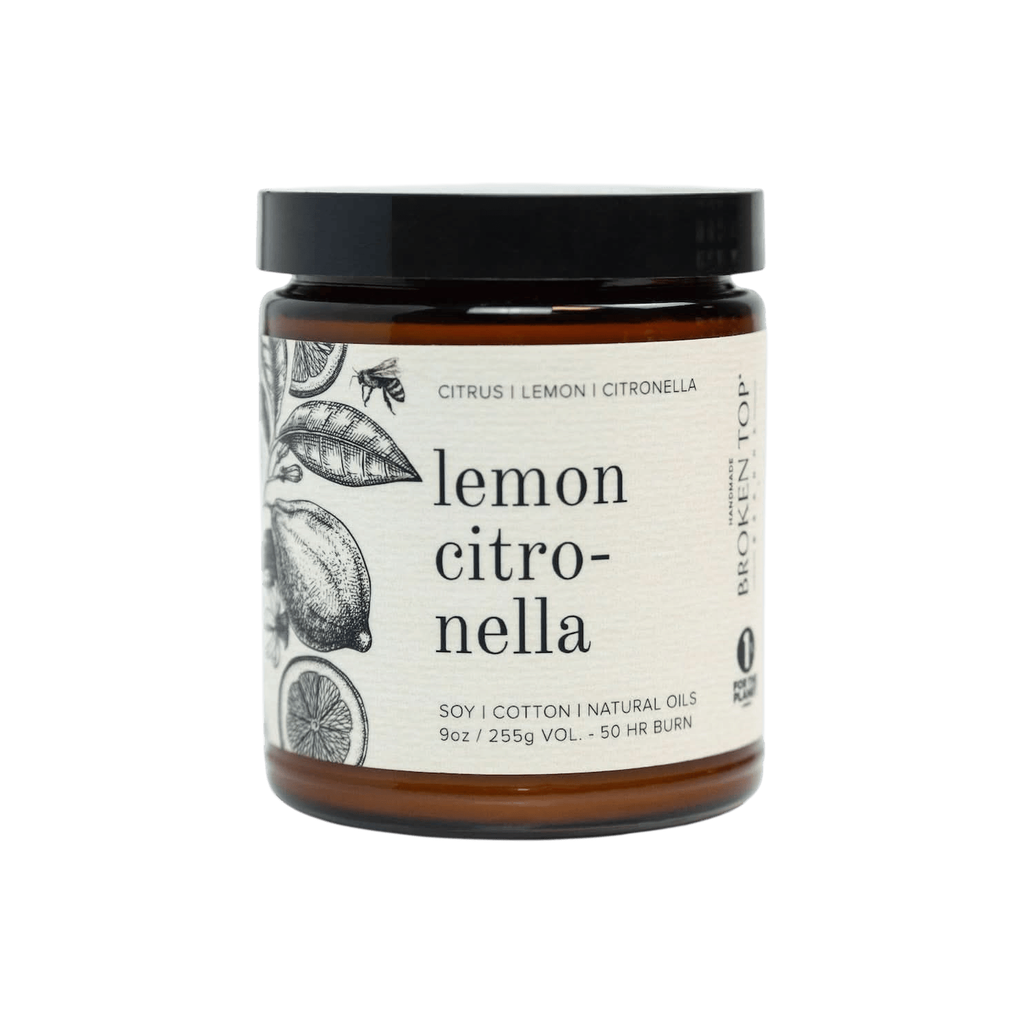 Broken Top Brands Citronella 9oz Lemon Citronella Botanical 9oz Candle
