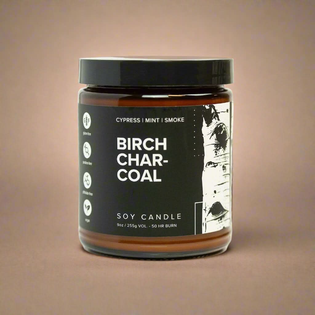 Birch Charcoal Soy Candle - My American Goods