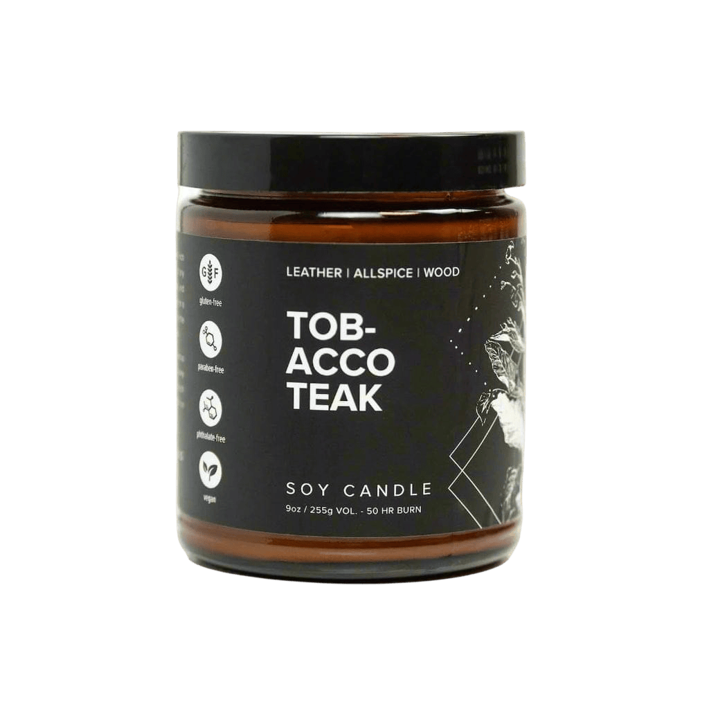 Tobacco Teak Soy Candle - My American Goods
